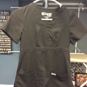 XXS black greys anatomy scrub top